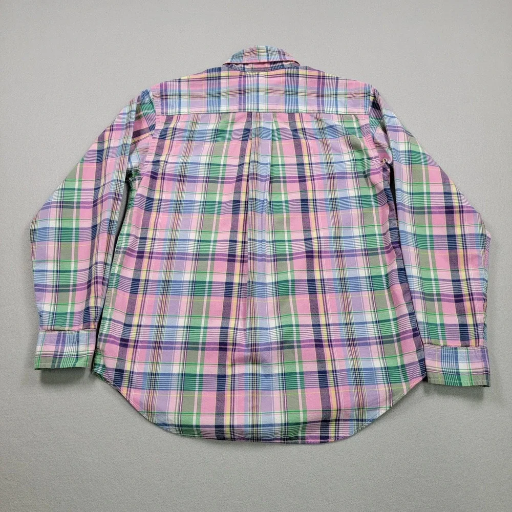 Kids Ralph‎ Lauren Plaid Button Down Shirt, Pink/Green, Size 14-16, Pre-Owned